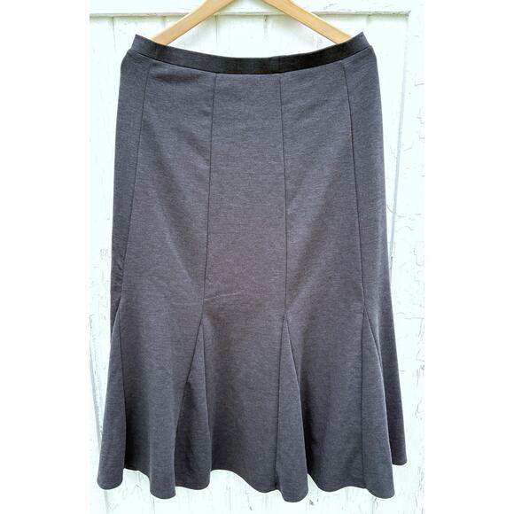 George Simonton Dresses & Skirts - George Simonton Skirt Long Heather Gray Medium Stretch Knit Gored Maxi Preppy